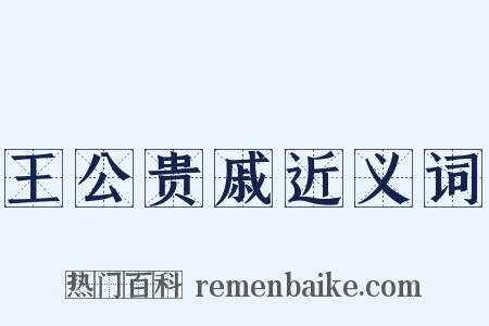 王公贵戚近义词是什么意思的图片